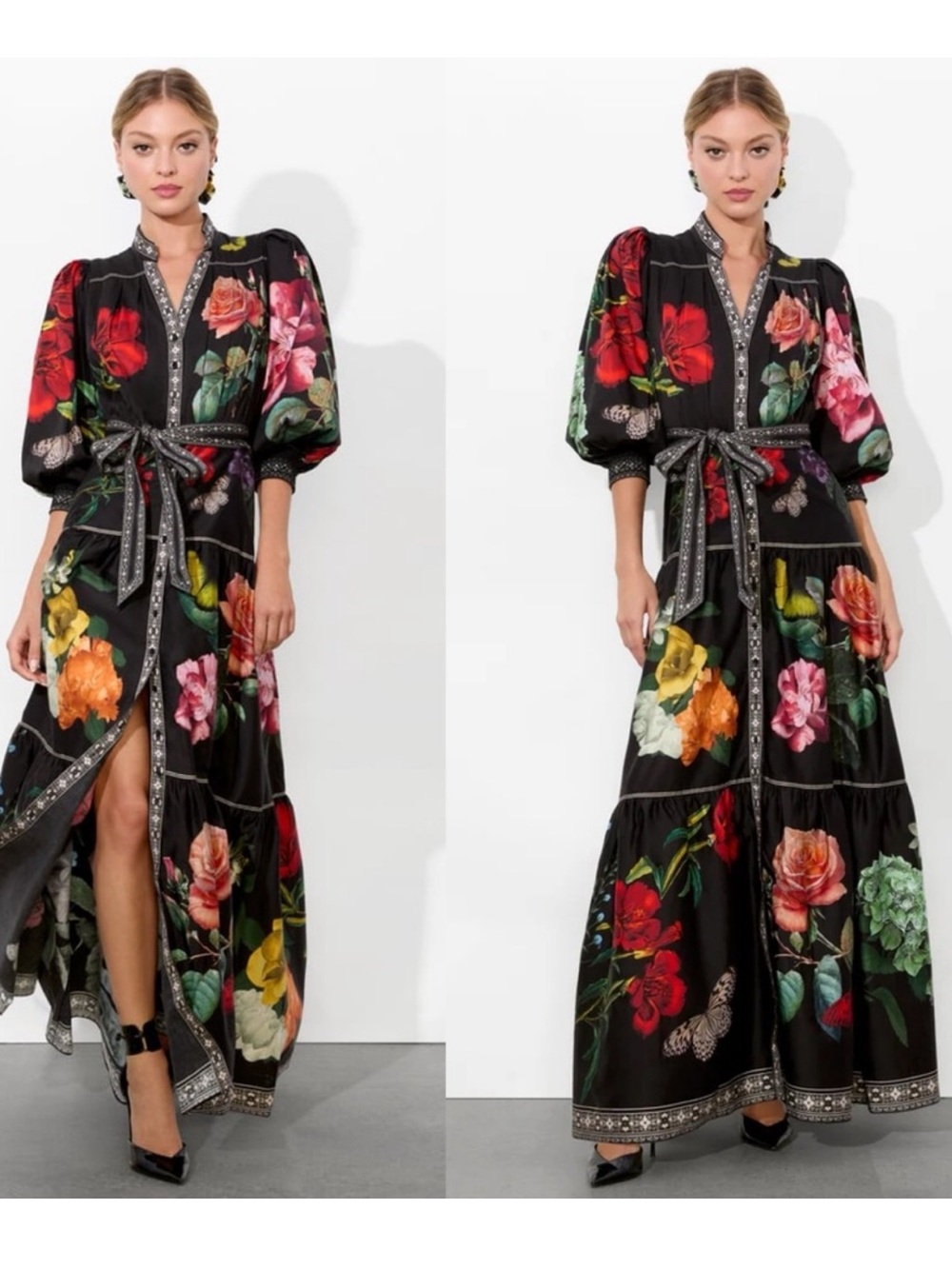 Alice + Olivia Cora Black Maxi Dress
